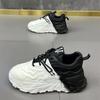 Men's Summer and Autumn Dad Shoes Thick-soled Leather Casual Shoes Gradient Student Shoes