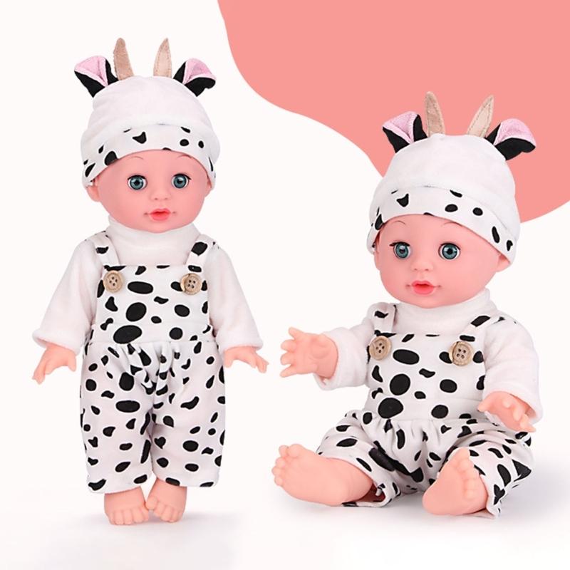 Reborn Baby Dolls Realistic Vinyl Body 13 inch Soft Baby Sleep Boy Girl with Clothing Gift Set for Ages 3years+