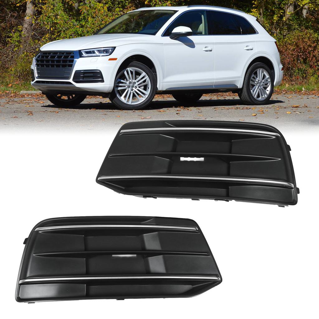 Front Bumper Fog Light Insert Cover AU0807118 Left Right Side Grille Bezel Trim for   2018‑2020