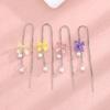 Dopamine Flower Earline Sweet Fresh Cute Girl Internet Celebrity Ear Jewelry Long Tassel Colored Petal Earrings