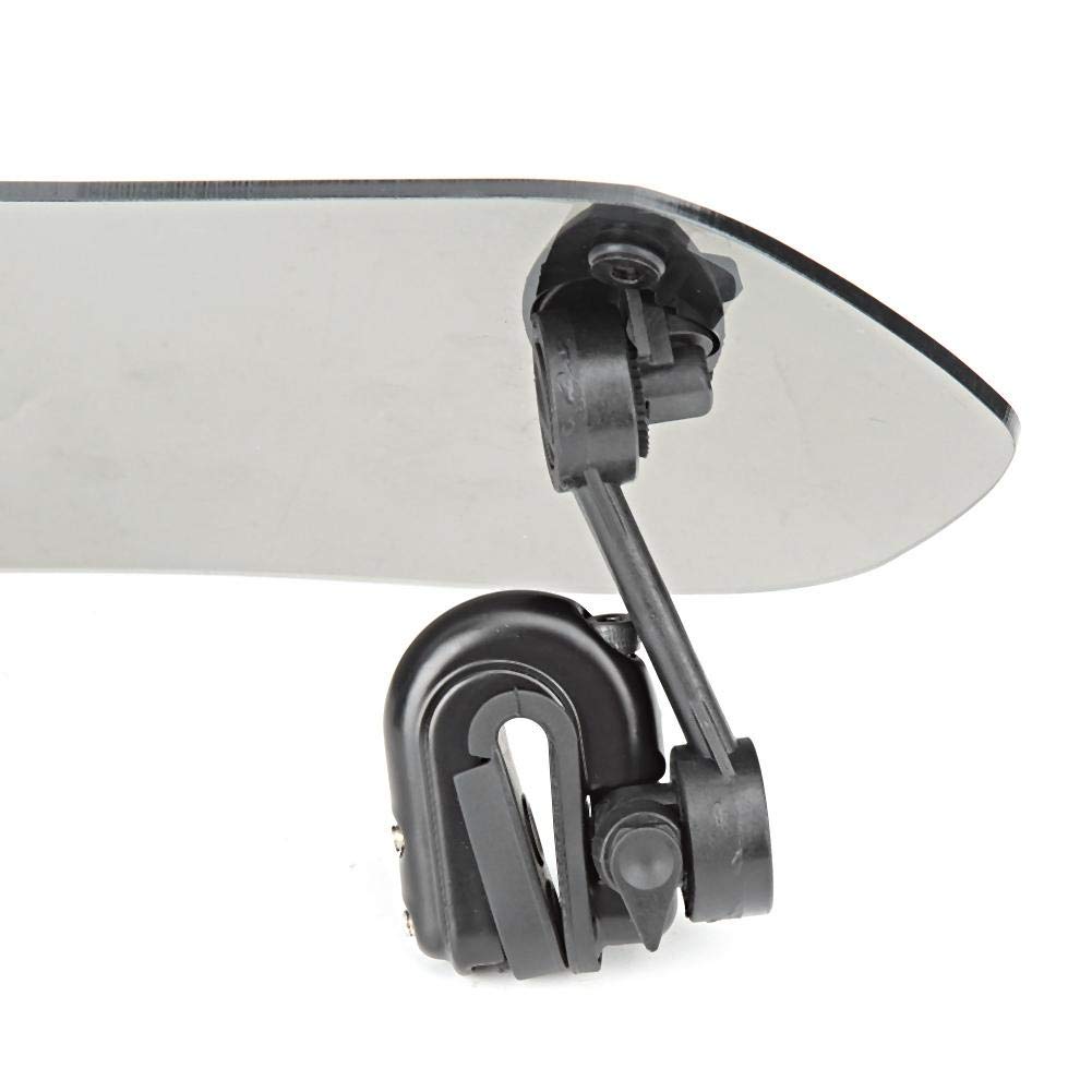 Yosoo. Motorcycle Windshield, 285mm Length, Black, Universal Fit, ABS Plastic.