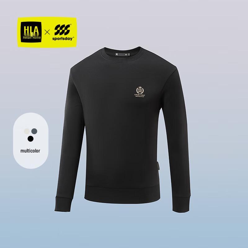 

Мужской свитшот HLA с вышивкой, круглым вырезом и цветными блоками XL