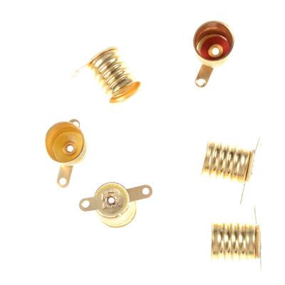 5 Adet/Takım E10 Düz Bakır Ampul Vida Tabanı Pcb Soket Lamba Tutucu