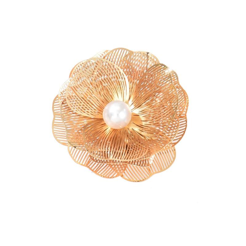 Flower Ring Temperament Exaggerated Bracelet Women's Niche High-end Sense Hollow Stacked Layer Bracelet
