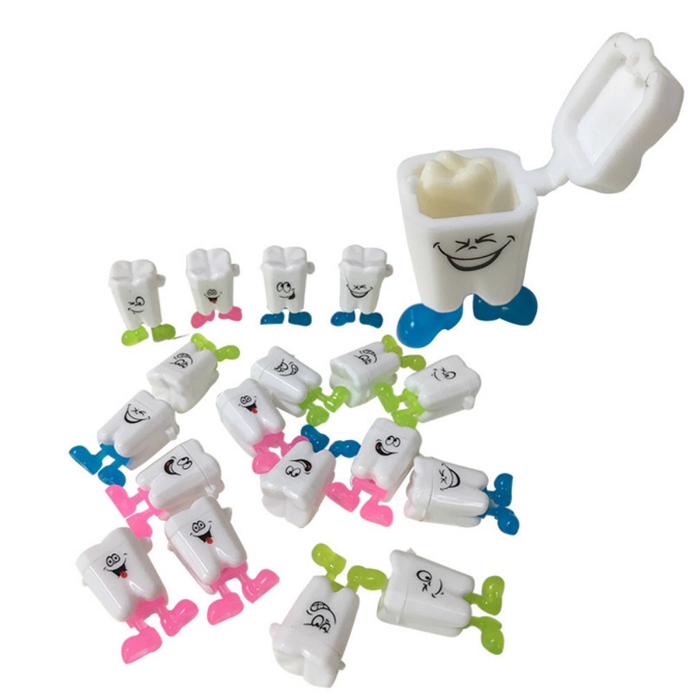 10PCS Baby Tooth Box Cute Cartoon Kids Teeth Organizer Plastic Milk Teeth Storage Box Save Collect Case First Tooth Mini Gift