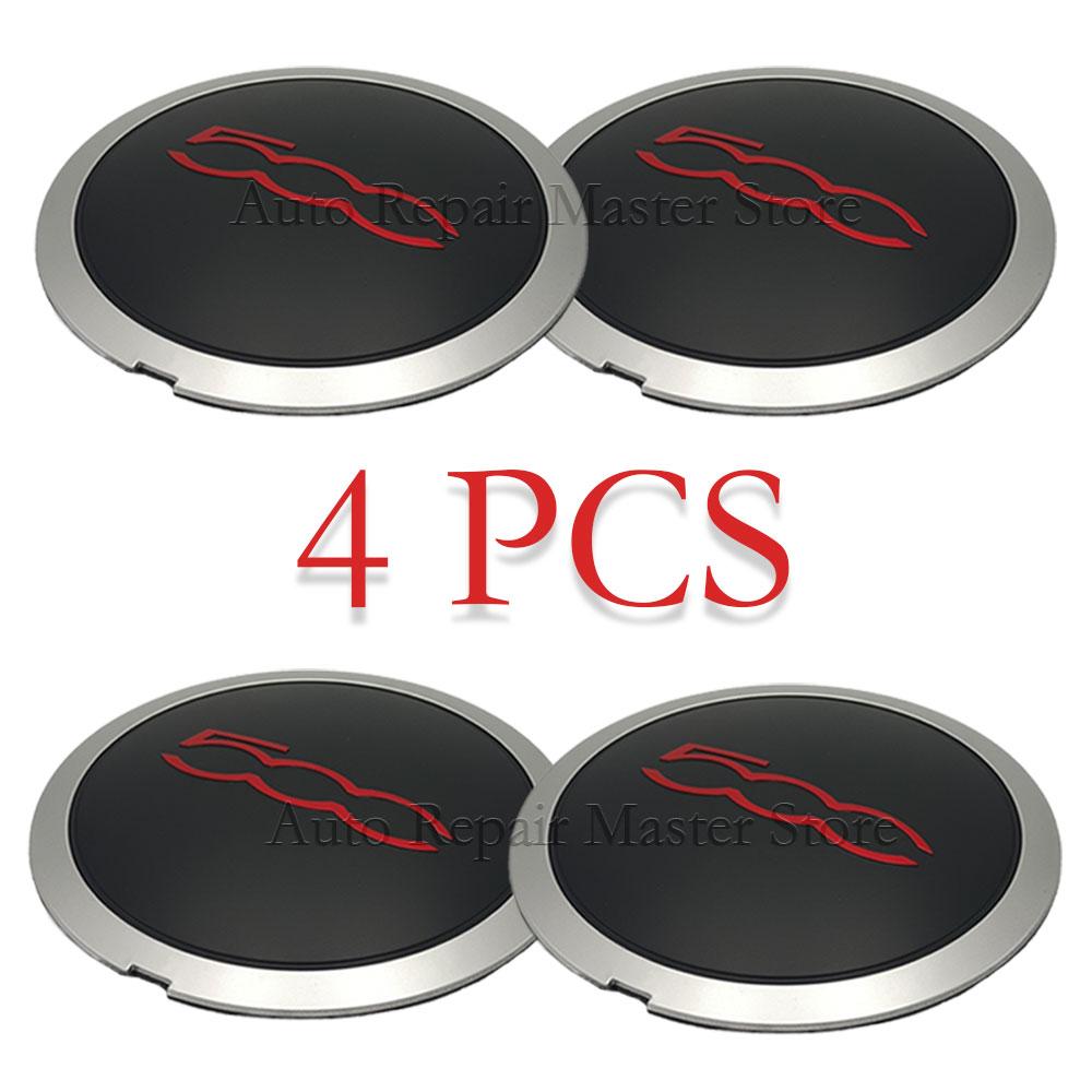 51884863 68078419AC 68078421AC 4 STÜCK 133mm Radkappe Radnabendeckel Set Staubschutz Radnabenkappe Ersatz für Fiat 500