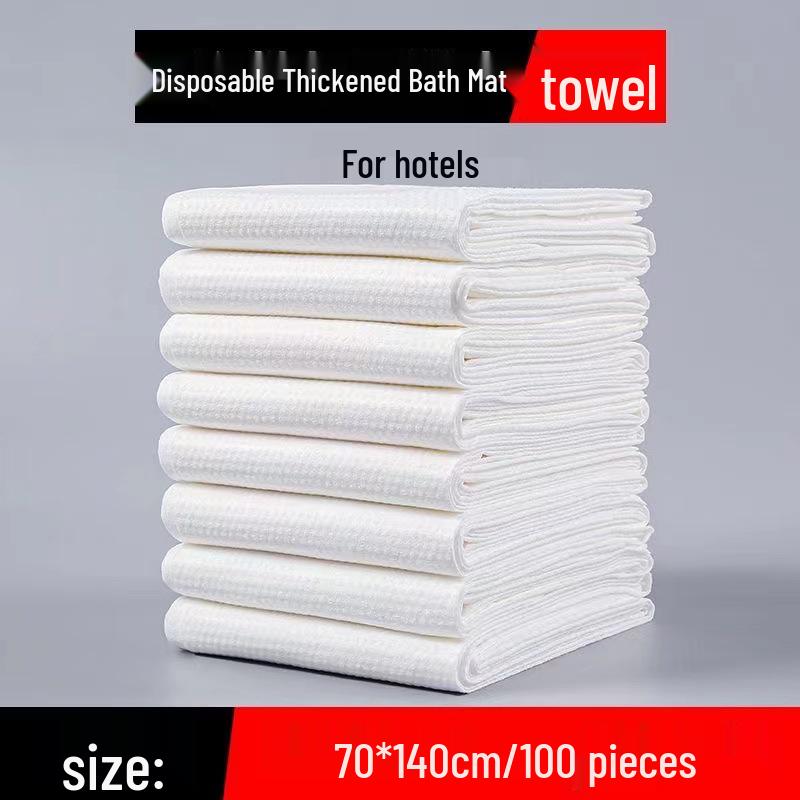 Thickened Pure Cotton Disposable Bath Towels - Large, Quick Dry & Ultra Absorbent for Home, Hotel & Salon Use