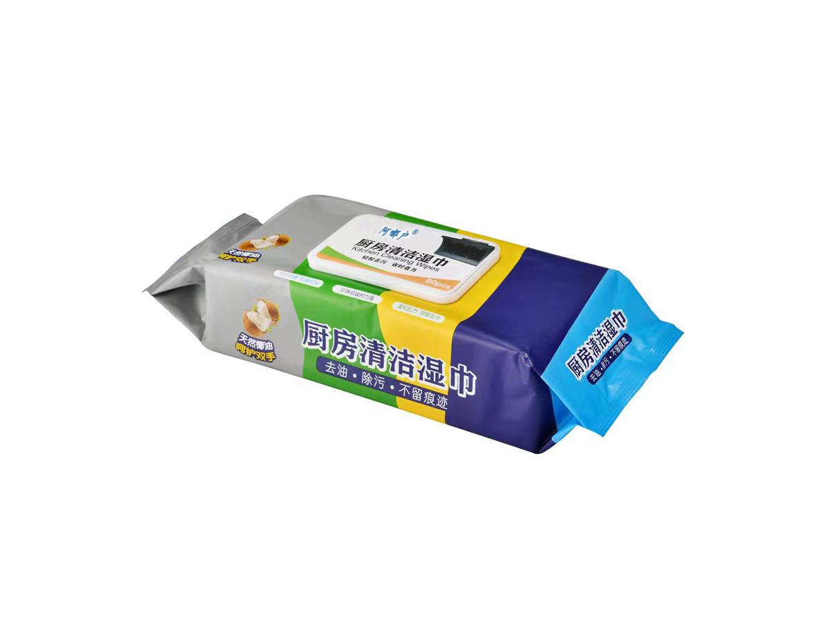 Large Thickened Kitchen Cleaning Wipes: Strong Oil Removal, Disposable with Lid