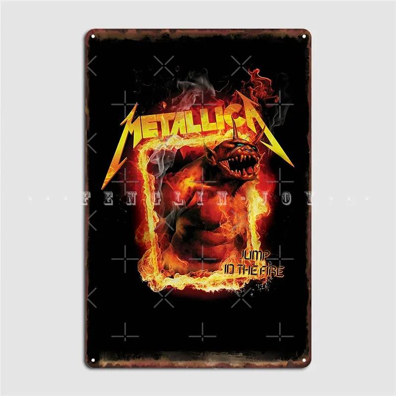 

Персонализированный M E Tallica Jump In The Fire Постер Металлическая Табличка Дизайн Паб Настенная Роспись Настенное Искусство Жестяной Знак Постер 20x30cm