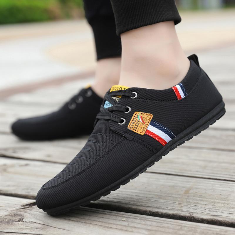 Shoes men's summer new breathable canvas shoes men's Doudou shoes trend low-top versatile casual shoes work shoes men