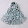 Versatile Solid Color Bamboo Yarn Headscarf With Rhinestones Malay Style Scarf