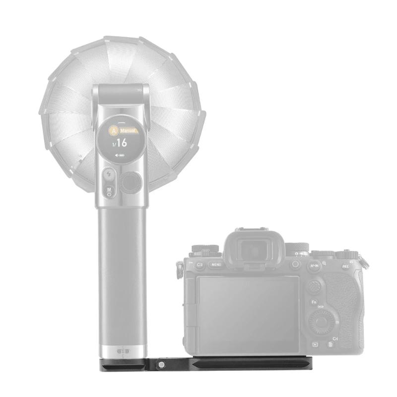 Quick Installation Lightweight Flash Bracket Compatible for LuxMaster Flash Holder Protective Rubber Pad 1/4 Screw
