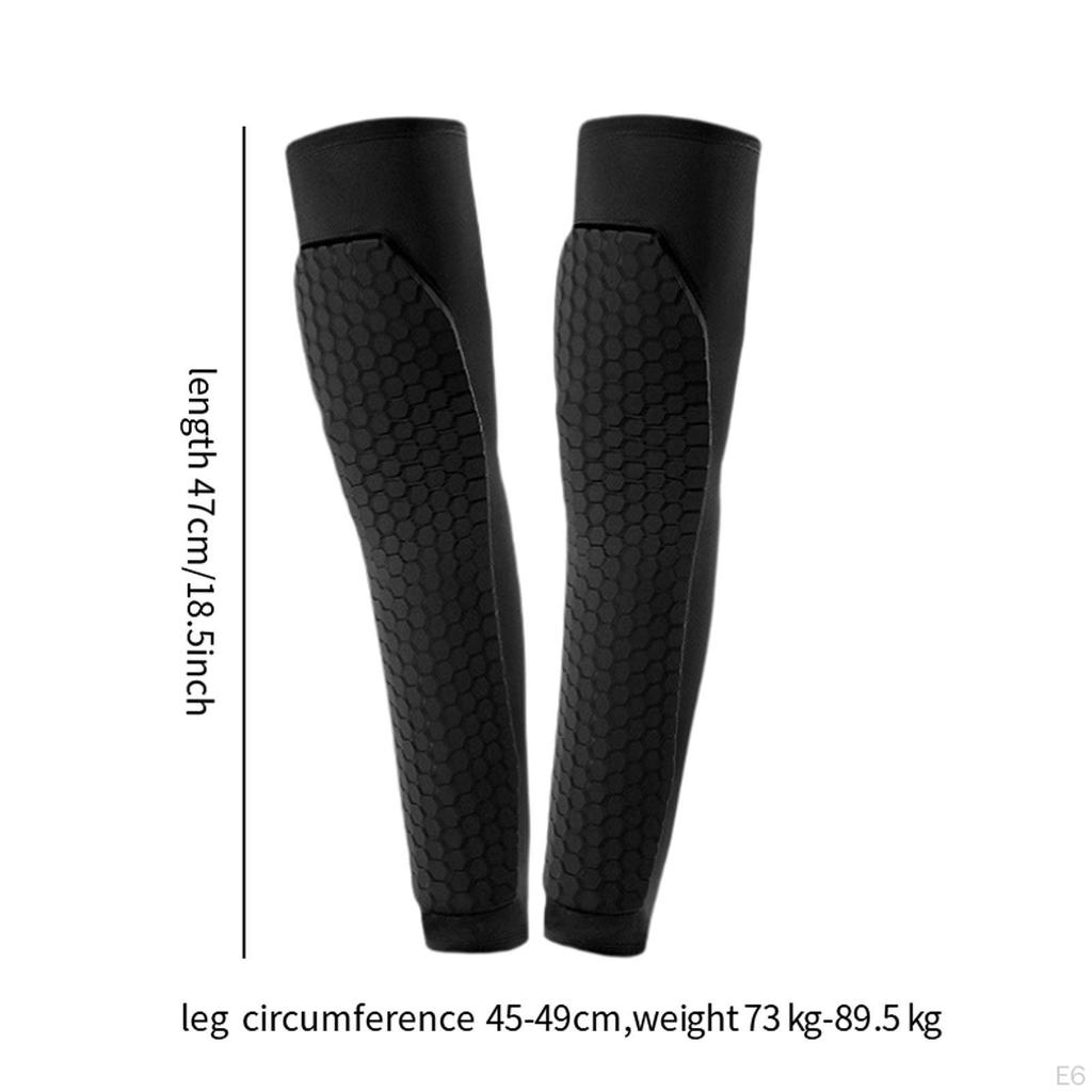 Full Leg Sleeve Calf Protection Knee Stretch Shockproof Soft Soccer Shin Guard Cover for