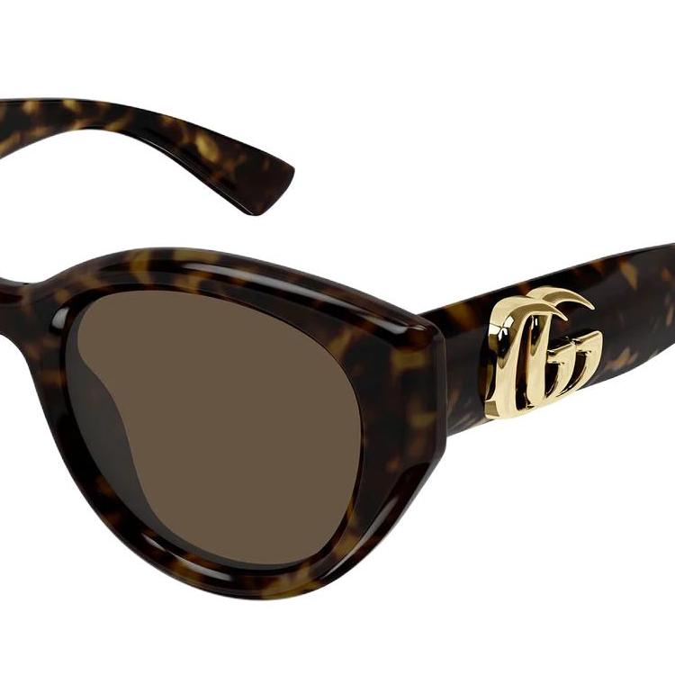 Gucci Unique Design Injection Irregular Shape Sunglasses Women sunglasses Havana-Brown GG1976SK-003