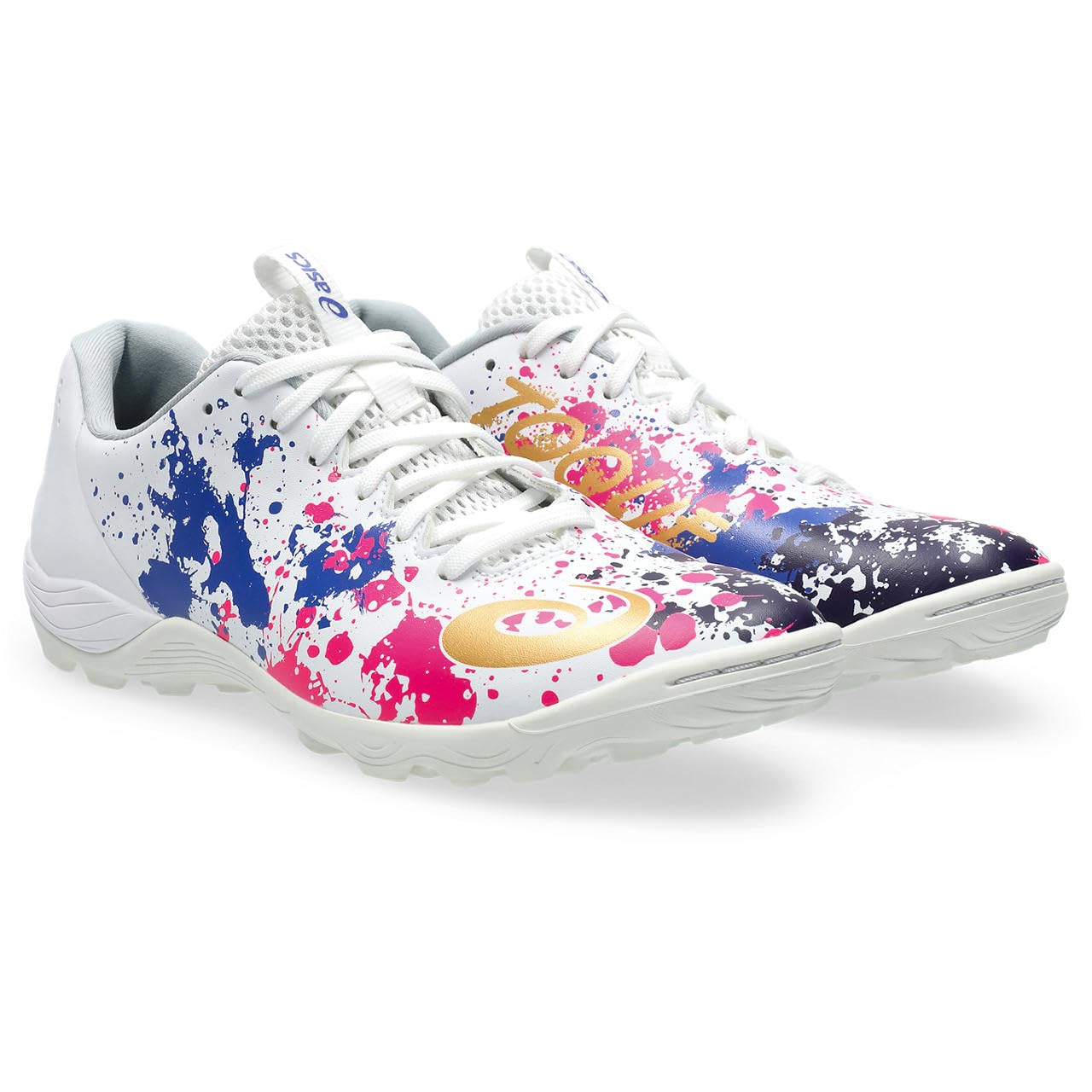 

ASICS Futsal Shoes TOQUE 8 TF 1113A045 Unisex Adult Size 101 cm 2E (White/Pure Gold) 28.0