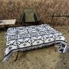 Peel Forest Camping Large Outdoor Ethnic Cotton Tent Black and 90 X 150 Cm Scandinavian-style Blanket, Rug, Style, Blend, Monochrome, Washable, Mat,