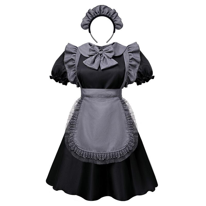 New Grey Maid Suit Anime Cosplay Suit Soft Girl Maid Uniform Skirt