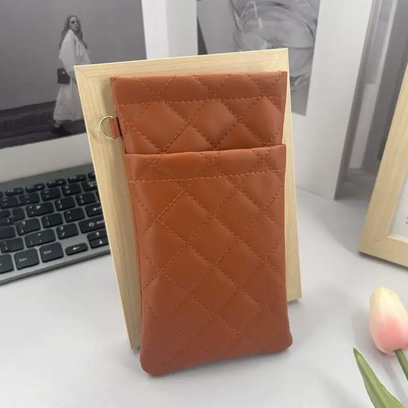 Double-Layer Eyeglasses Pouch Pu Leather Sunglasses Bag Waterproof High-End Glasses Bag Portable Sunglasses Case