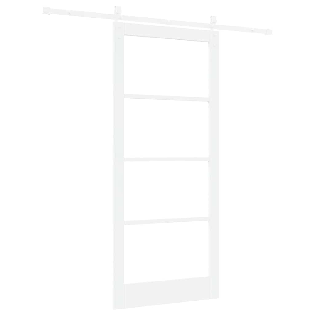 ORKDAL Sliding Door White 93 x 211 cm Solid Pine Wood and Glass
