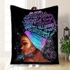 "Black Excellence: Empowering Women with Style and Strength"Blanket Flannel Throw Blanket for Sofa, Bed, Travel, Camping, Office, Couch, Cha