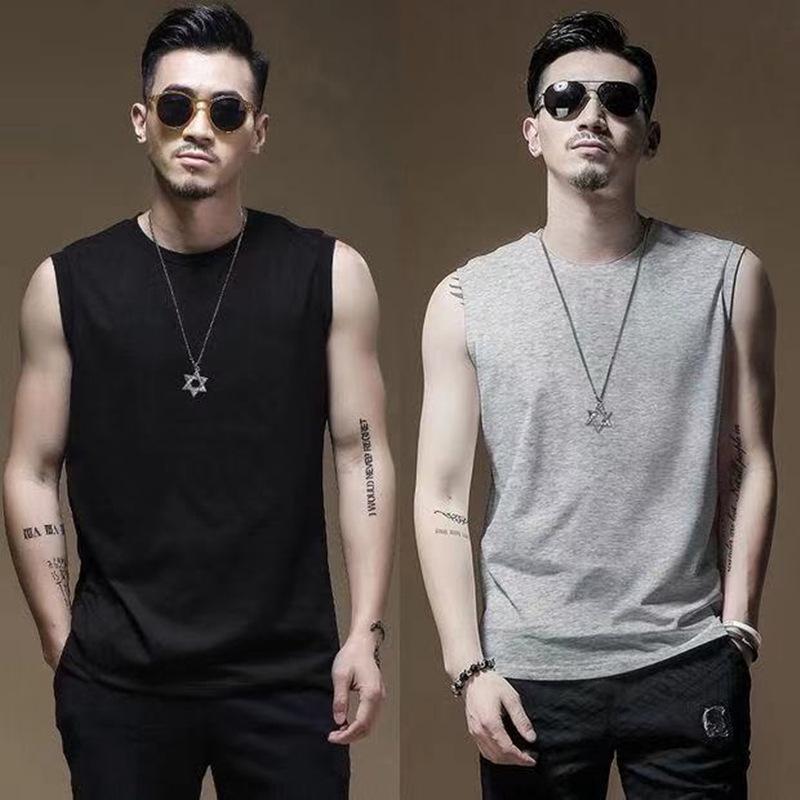 

Men s Summer Solid Color Loose Fit Sleeveless Vest for Sports and Casual Wear 4XL