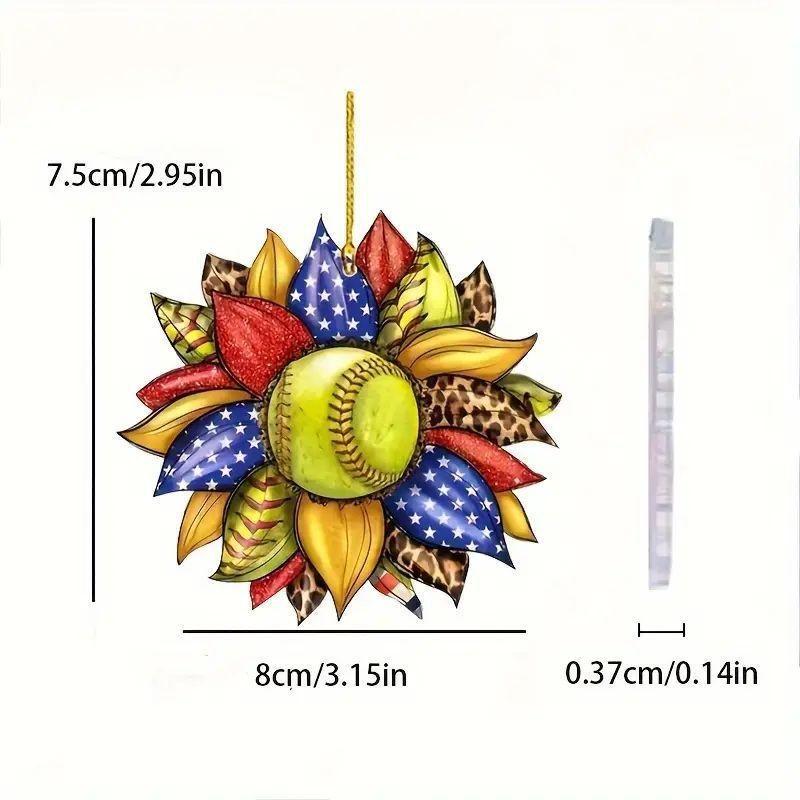 

Acrylic Cute Sunflower Car Decoration Pendant For Colorful Auto Accents Interior