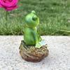 Resin Garden Frog Statue Cute Miniatures Figurine Garden Decoration Animal Sculpture  Bonsai