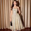European and American Sequin Dresses, Women's Gowns, Sophisticated Halter Necklaces, Light Luxury, Niche Style, High-end Banquet Hosts