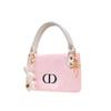 Dior Borsa [Borsa Cosmetica Personalizzata] Tela Coniglio Frutteto Semplice Moda Versatile Classico Trendy Nicchia Alta Gamma Contenitore Ciondolo in Pelle Piccolo