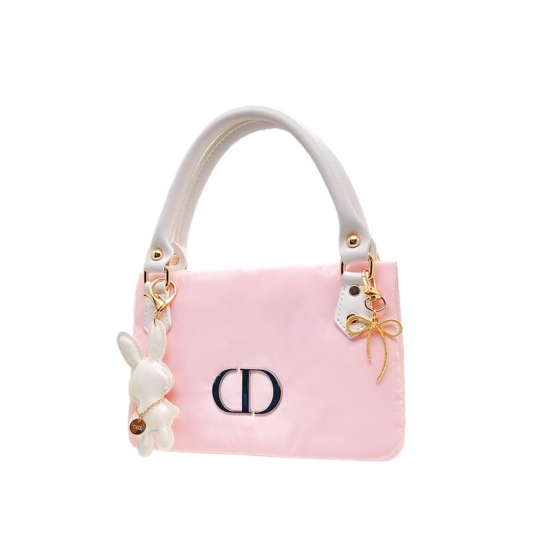 Dior Borsa [Borsa Cosmetica Personalizzata] Tela Coniglio Frutteto Semplice Moda Versatile Classico Trendy Nicchia Alta Gamma Contenitore Ciondolo in Pelle Piccolo