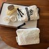 Retro Lace Embroidered Cosmetic Organizer Bag Mini Women'S Makeup Bag Portable Coin Purse Wallet Cosmetics Lipstick Storage Bag