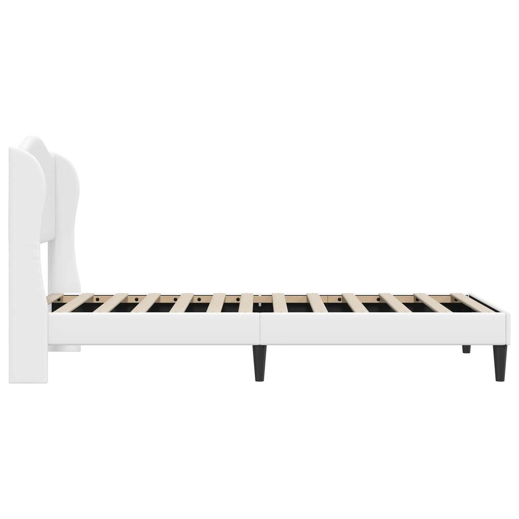 Bed Frame with Headboard White 80 x 200 cm Faux Leather