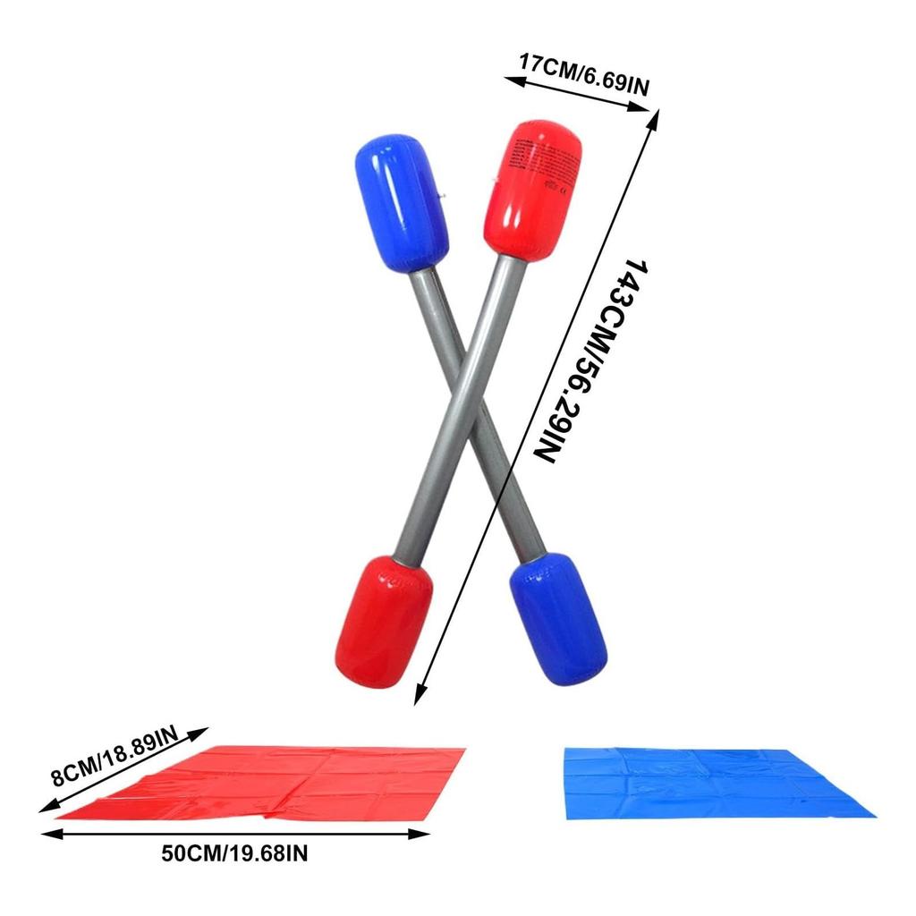 Inflatable Sticks - PVC Gladiator Games for Kids, Battle Sticks, Sticks Mats Kit, Inflatable Gladiator Game for Kids Or Adults