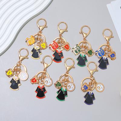 1Pc College Keychain Cartoon Pendant Preppy Style Zinc Alloy Festival Gift Badge