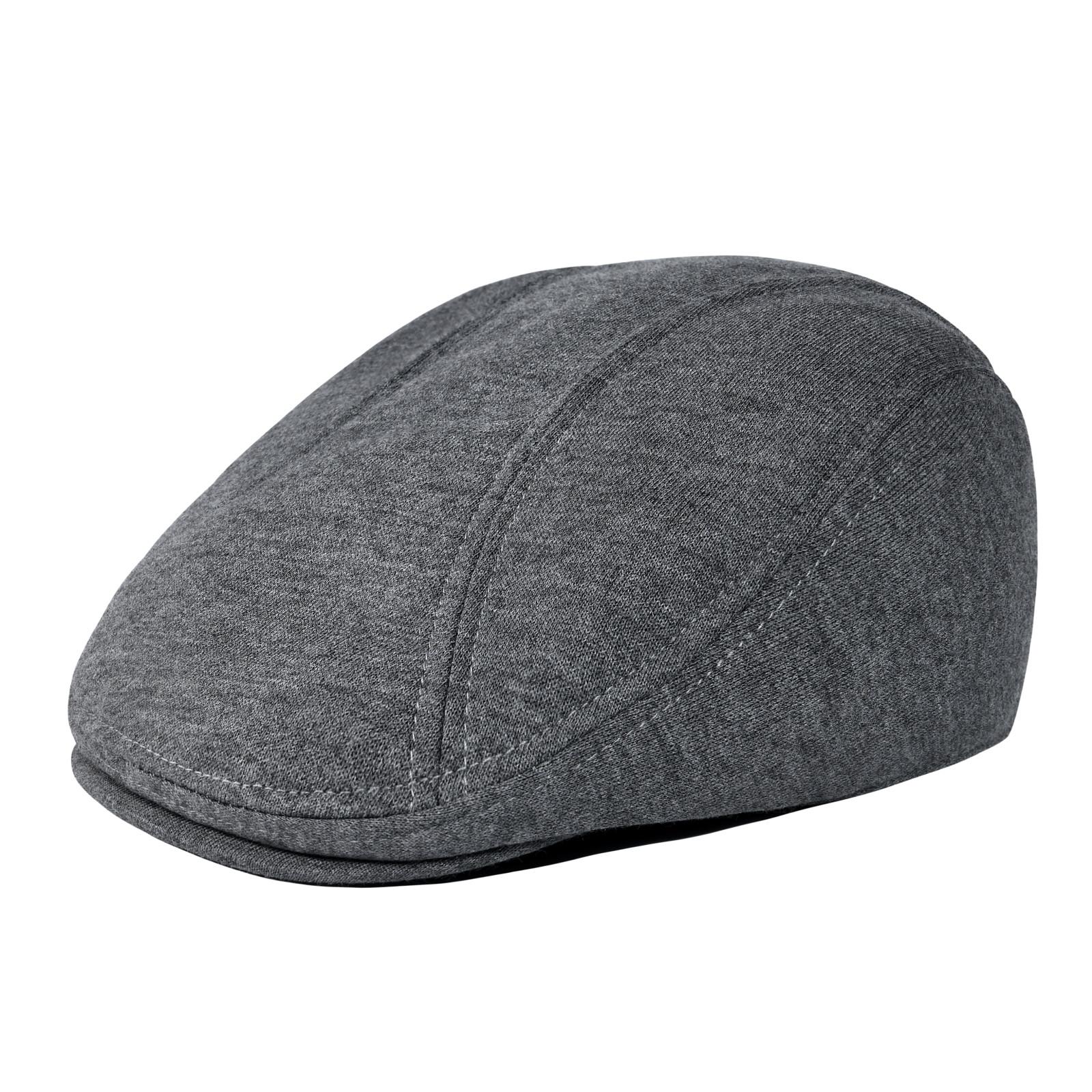 

Jangoul Adjustable Cotton Newsboy Caps for Male Summer Spring Beret Hat Classic Retro Flat Cap Vintage Brand New Ivy Hat 62 темно-сірий