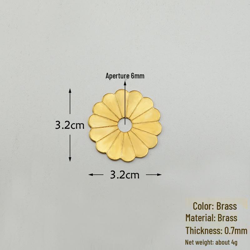 Antique Chinese Copper Plum Blossom Pull Handle and Gasket for Furniture Decoration