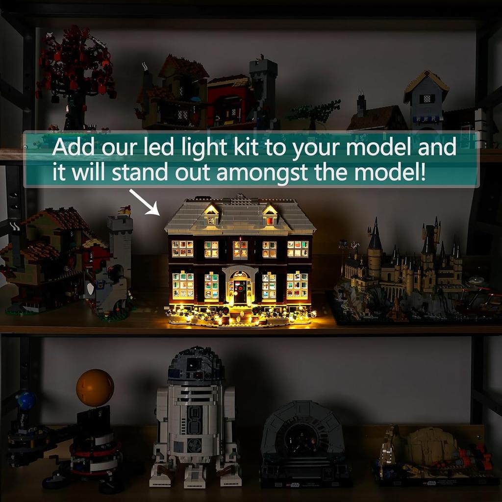BrickSoul Led Light Kit for Home Alone Lego Set, Compatible with 21330 Lego Building Set Lego Light Kit, Light Up Legos Home Alone - NO Lego Blocks