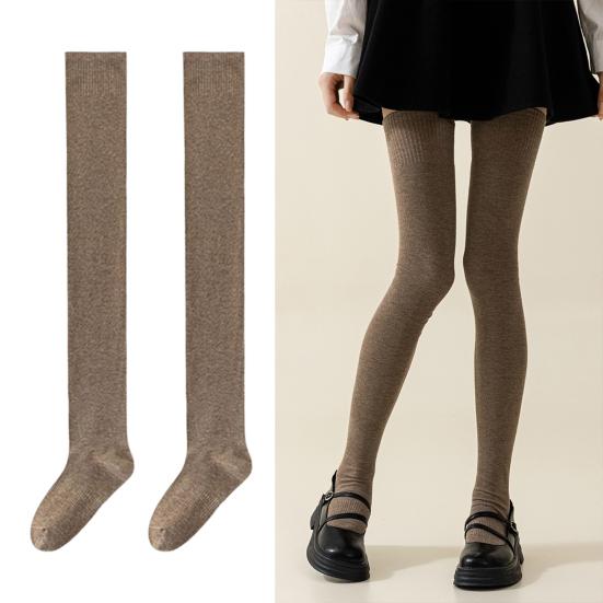 1 Paar Damen Oberschenkelhohe Socken Baumwolle Warm Über Knie Socken Extra Lange Kniehohe Stiefelsocken Winter Beinwärmer