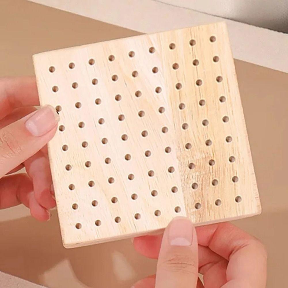 2Pcs 61/81 Hole Nail Drill Bit Display Base Square Nail Grind Head Organizer Manicure Tools