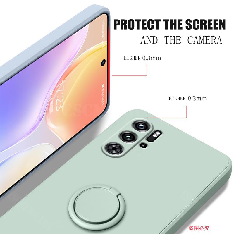 Husă pentru ZTE Nubia Red Magic 9 Pro Suport Inel de Deget Lichid Silicon Acoperire RedMagic 9 Proplus Solid Obiectiv Cameră Moale Funda