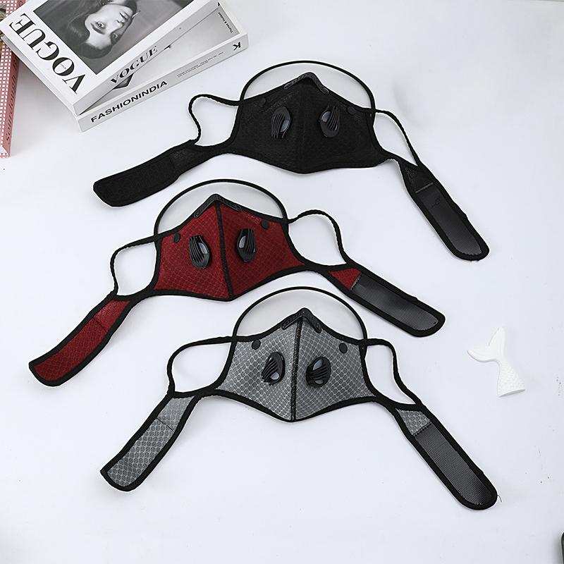 New Cycling Face Mask With Filter Goggles Dust Mask Sport Washable Reusable Facemask For Men Bandana Actived Carbon Filters