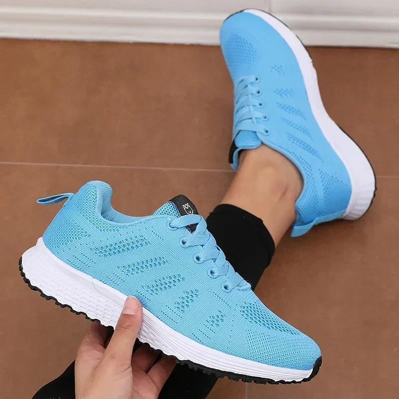Women's Vegan Mesh Sports Shoes Trendy Luxury Brand Non Slip Flat Shoes Comfortable Track Field Jogging Neutral Casual Shoes