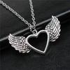 Vintage Angel Wing Pendant Necklace Alloy Feather Guardian Charm Necklaces Blessing Jewelry Gift For Making