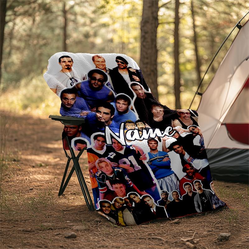 Personalized Custom Name Blanket - Backstreet Boys Print Design,Blanket for Sofa,Bed,Travel,Camping - Soft and Warm, Great Gift