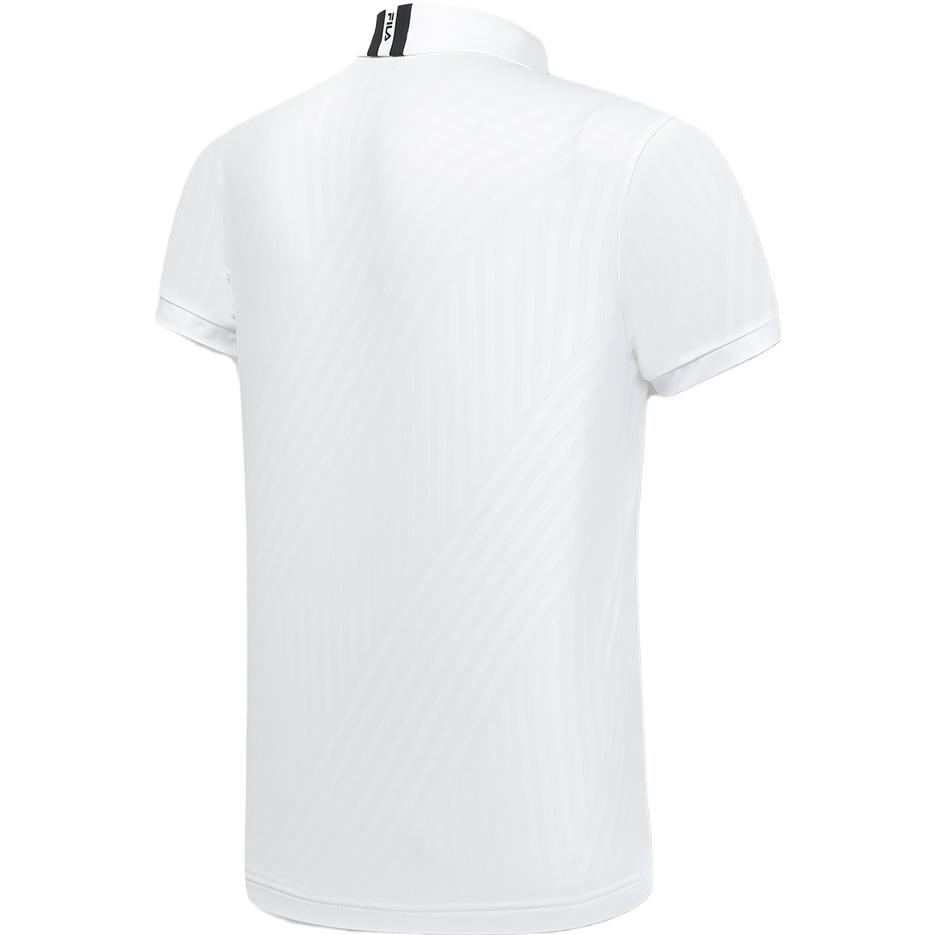 FILA 2023 Summer New Casual Fashion Literary Knitted Short Sleeve Polo Shirt Men Polo Shirts White A11M335103F-WT