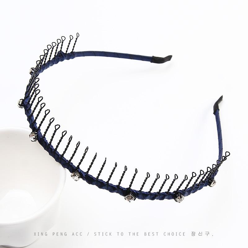 Korean Long-toothed Non-slip Headband with Comb Headdress Simple Headband with Teeth Hairpin Makeup Face Wash Headband