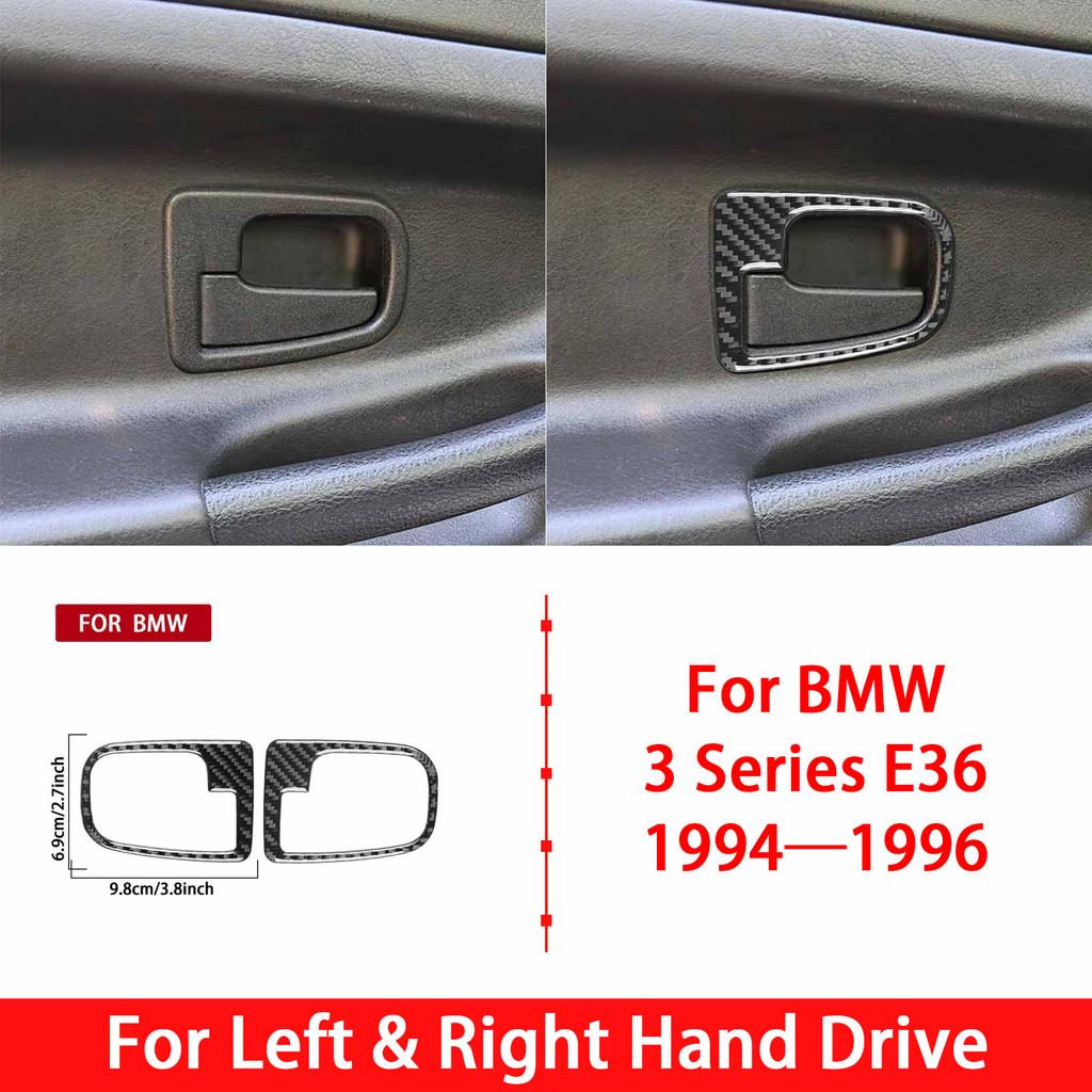 For BMW 3 Series E36 1994 1995 1996 Car Accessories Carbon Fiber Copilot Strip Air Vent Gear Shift Panel Interior Trim Sticker