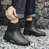 Fashion Rain Shoes Men's Rainproof and Waterproof Shoes Short Non-slip Cotton Warm Rain Boots Work Rubber Shoes Fishing Shoes
