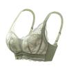 Green lace sexy underwear women's small breasts gather and show large breasts, anti-sagging bra, flat chest bra -