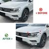 For Volkswagen Tiguan MK2 2017-2020 Headlight Eyelid Trim Sticker Fit,Head Lamp Eyebrow Decorative Strip,Self-Adhesive No Drilling Sport Exterior